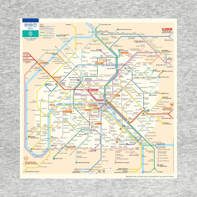 Paris Subway Map by Superfunky